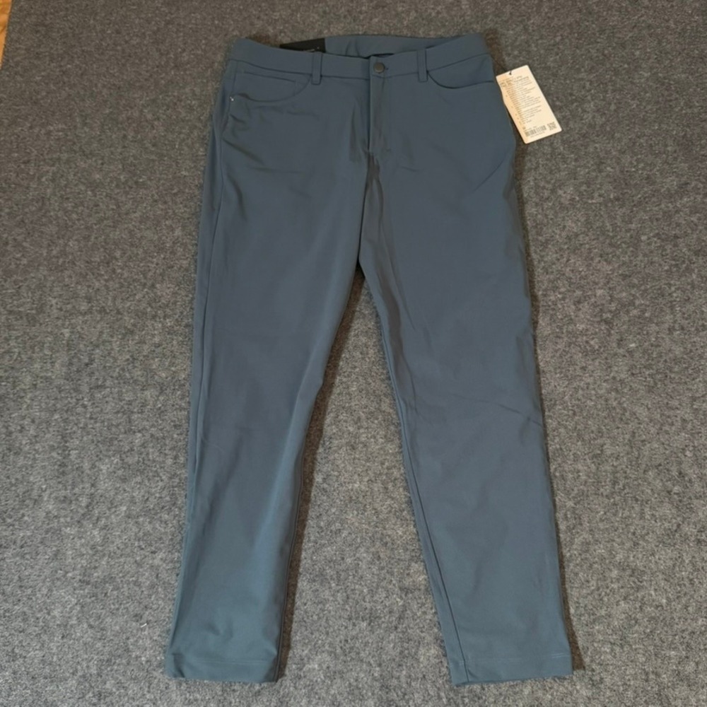 Lululemon ABC Slim Fit 5 Pocket Pant Warpstreme Iron Blue 32x30 LM5AQRS NWT